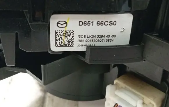 Mazda 2 Airbag slip ring squib (SRS ring) D65166CS0