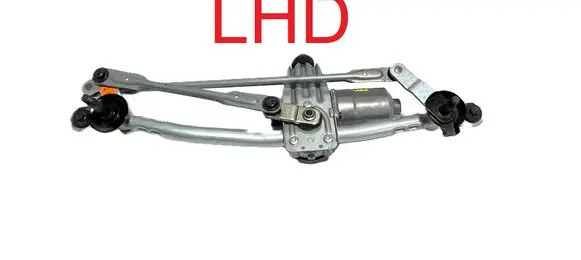 Front wiper linkage and motor