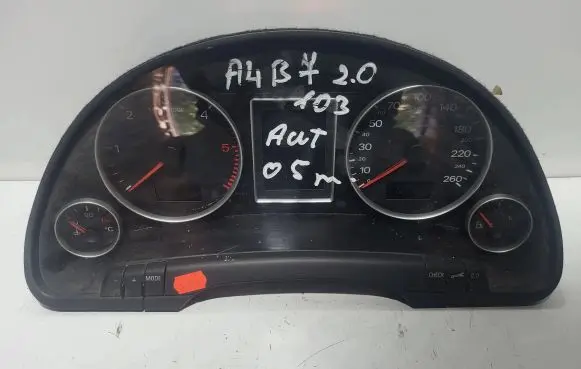 Audi A4 S4 B7 8E 8H Speedometer (instrument cluster) 8E0920931D 7165001184 1223626