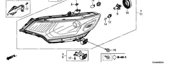Honda Fit III Headlight part 06150T5AJ11 KB3D06