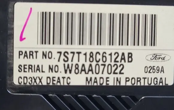 Ford S-MAX Climate control unit 7S7T18C612AB W8AA07022
