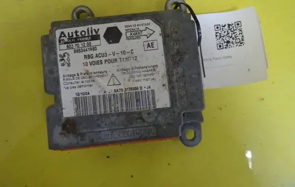 Peugeot 206 Airbag control unit/module 9653441980 603201200