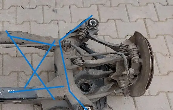 BMW 3 G20 G21 Rear axle beam with reductor BMWG21
