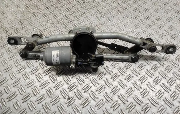 Front wiper linkage and motor