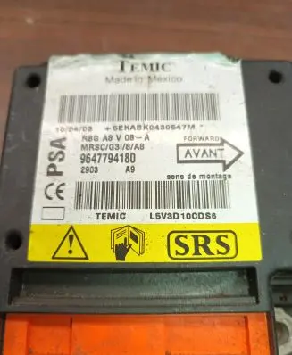Citroen C3 Airbag control unit/module 9647794180