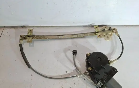 Rear door window regulator with motor