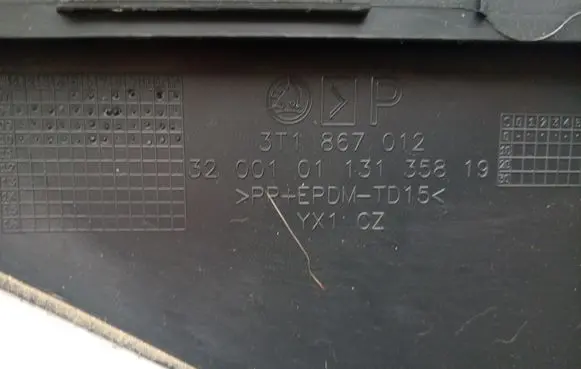 Skoda Superb B6 (3T) Front door card panel trim 3T2867006CS