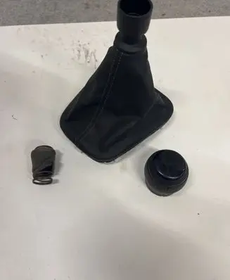 Gear lever shifter trim leather/knob