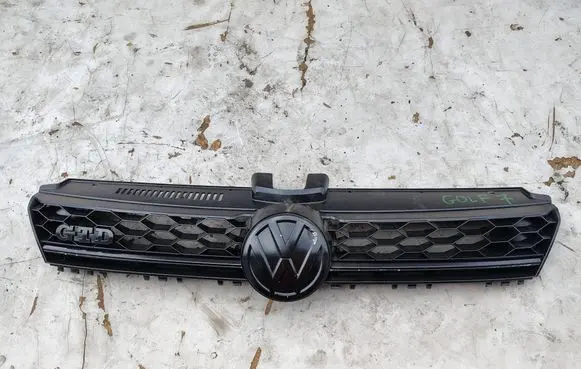 Volkswagen Golf VII Front bumper upper radiator grill 5G0853651AL