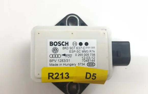 Audi A4 S4 B8 8K ESP acceleration yaw rate sensor 8K0907637C