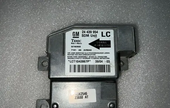 Opel Corsa C Airbag control unit/module 24439954 9115067