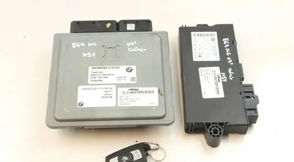 BMW 6 E63 E64 Engine ECU kit and lock set 7840444 6943835
