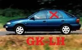 KIA Sephia Rear door window glass 00008569J8