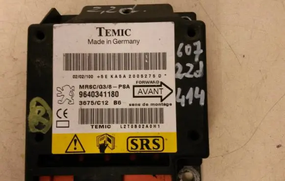 Peugeot 607 Airbag control unit/module 9640341180