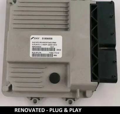 Fiat Punto (199) Engine control unit/module ECU 51806508 7160017202 6NFDUM321
