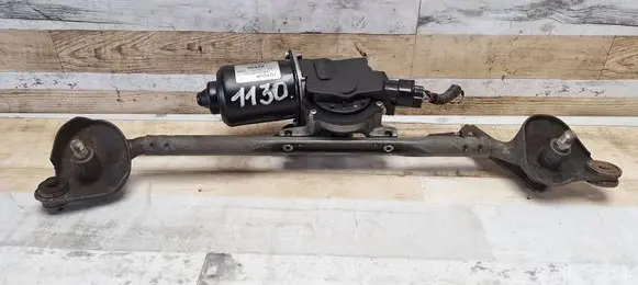 Front wiper linkage and motor