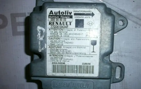Renault Megane I Airbag control unit/module 7700418434F 550569000