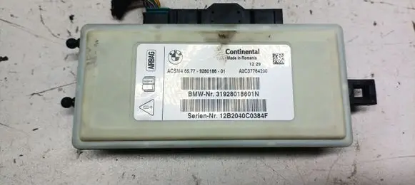 BMW 3 F30 F35 F31 Airbag control unit/module 9280186