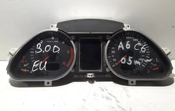 Audi A6 S6 C6 4F Speedometer (instrument cluster) 4F0920931F 4F0910930A