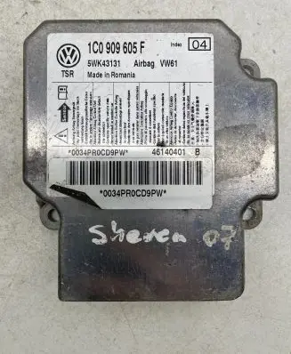 Volkswagen Sharan Airbag control unit/module 1C0909605F 46140401 5WK43131