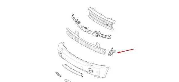 Land Rover Range Rover L322 Front bumper mounting bracket DPL500060