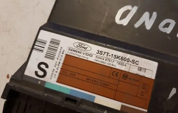 Ford Mondeo MK IV Door central lock control unit/module 3S7T15K600SC 3S7T15K600