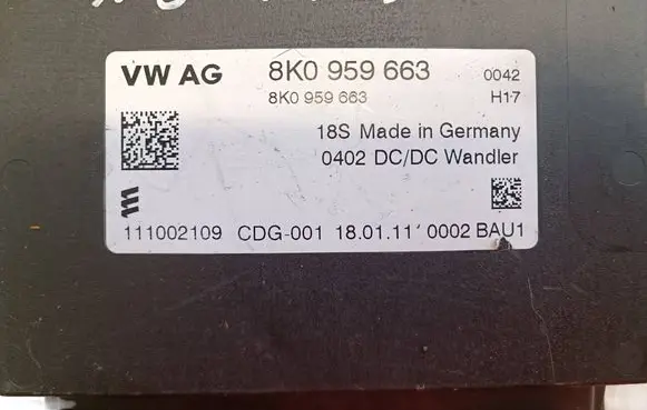 Audi A5 8T 8F Voltage converter inverter 8K0959663 111002109 8K0959663A