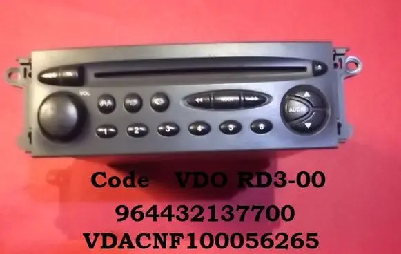 Peugeot 206 Radio/CD/DVD/GPS head unit RD300 964432137700