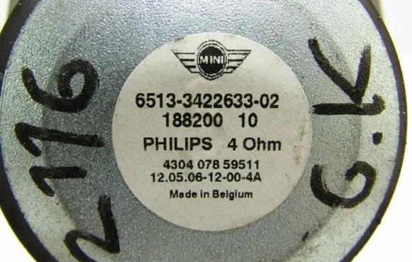 Mini One - Cooper Coupe R56 Rear door speaker 6513342263302