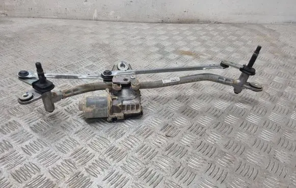 Front wiper linkage and motor