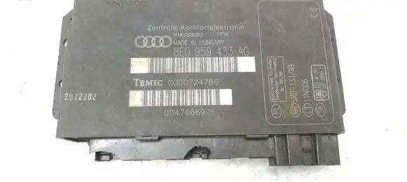 Audi A4 S4 B6 8E 8H Comfort/convenience module 8E0959433AG 00007247B6 00476669