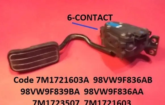 Ford Galaxy Accelerator throttle pedal 7M1721603A 98VW9F836AB