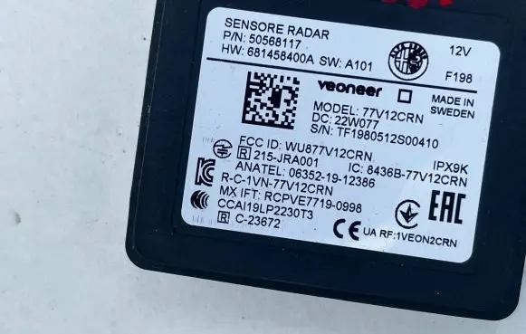 Alfa Romeo Giulia Blind spot module 50568117 681458400A TF1980512S00410