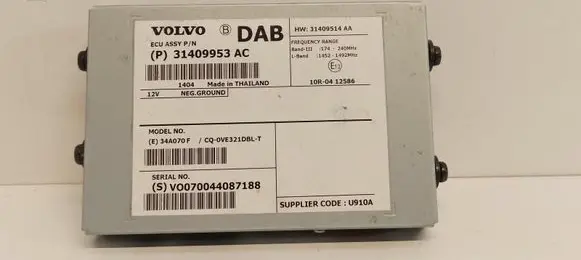 Volvo V70 Navigation unit CD/DVD player 31409953