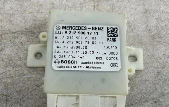 Mercedes-Benz E W212 Parking PDC control unit/module A2129001711 A2129018003 A2129027504