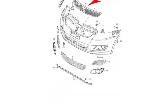 Suzuki Swift II Front grill 7174168L005PK