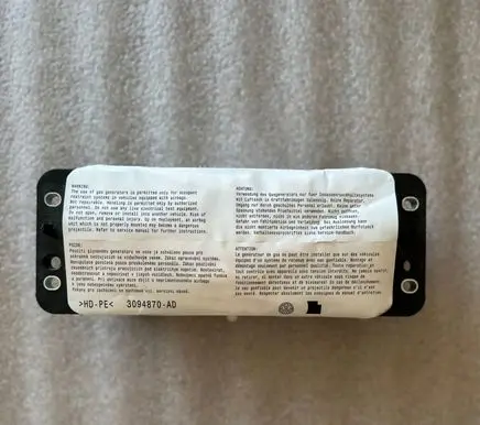 Volkswagen Polo II 86C 2F Passenger airbag