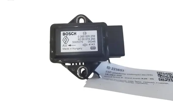 Renault Scenic II - Grand scenic II ESP acceleration yaw rate sensor 8200074266 0265005259 500557505348