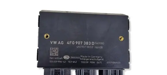Audi A6 S6 C6 4F Tow bar trailer control unit/module 4F0907383D