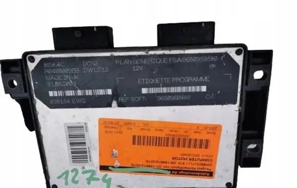 Peugeot Partner Engine ECU kit and lock set 9650359580* 9650359580 9650360480