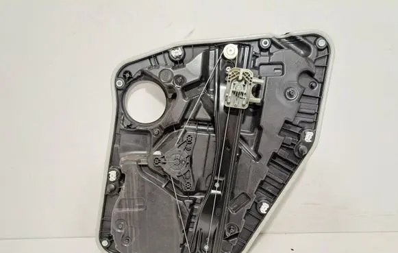Rear door window regulator with motor