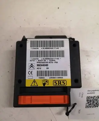 Citroen C6 Airbag control unit/module 9663440480