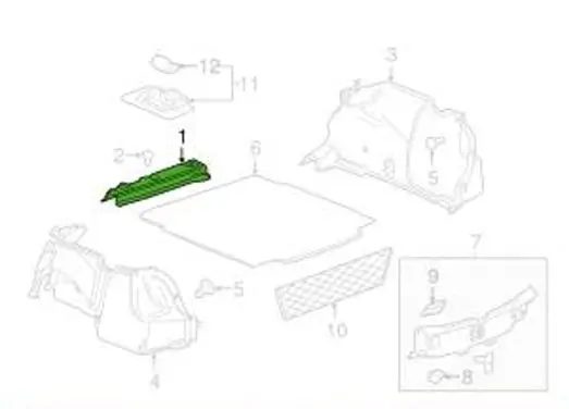 Chevrolet Malibu Trunk/boot floor carpet liner 23127069
