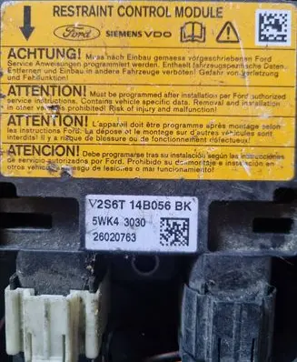 Ford Fusion Airbag control unit/module 2S6T14B056BK 5WK43030 26020763