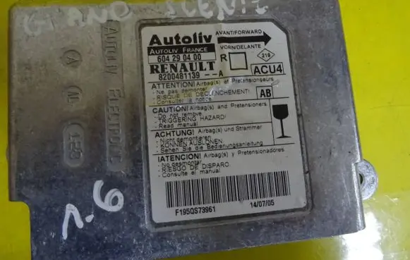 Renault Scenic II - Grand scenic II Airbag control unit/module 8200481139A 604290400