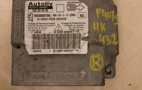 Peugeot 407 Airbag control unit/module 9655880780 603602600