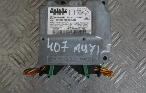 Peugeot 407 Airbag control unit/module 9655880780