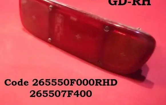 Nissan Terrano Rear fog light 265550F000RHD 265507F400