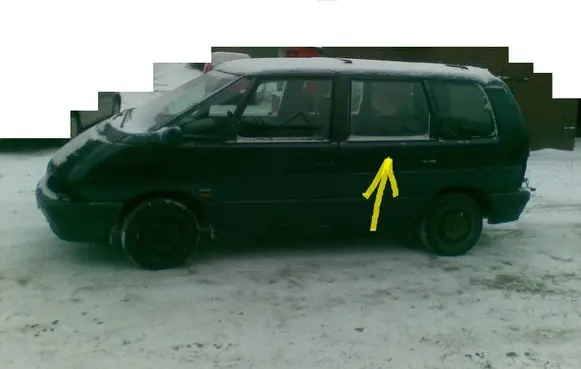 Renault Espace II Rear door window glass