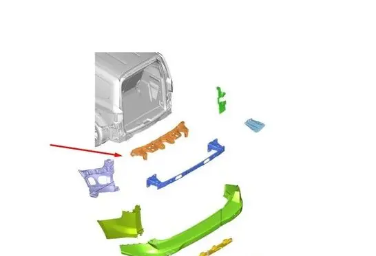 Ford Transit Courier Rear bumper mounting bracket ET7617B861AH